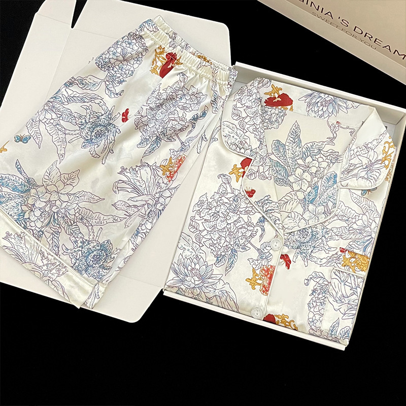 FS_9126#가디건 더블 쇼트 레트로 플라워