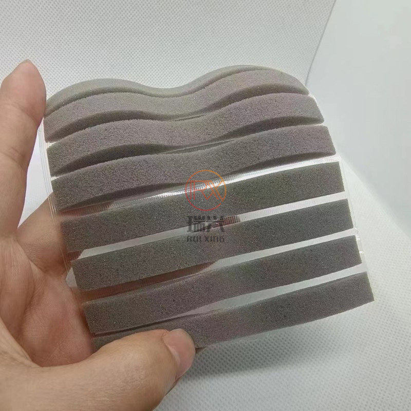 自动机贴N95P2P3口罩海绵条鼻梁条自粘凹凸型白色灰色M型带背胶