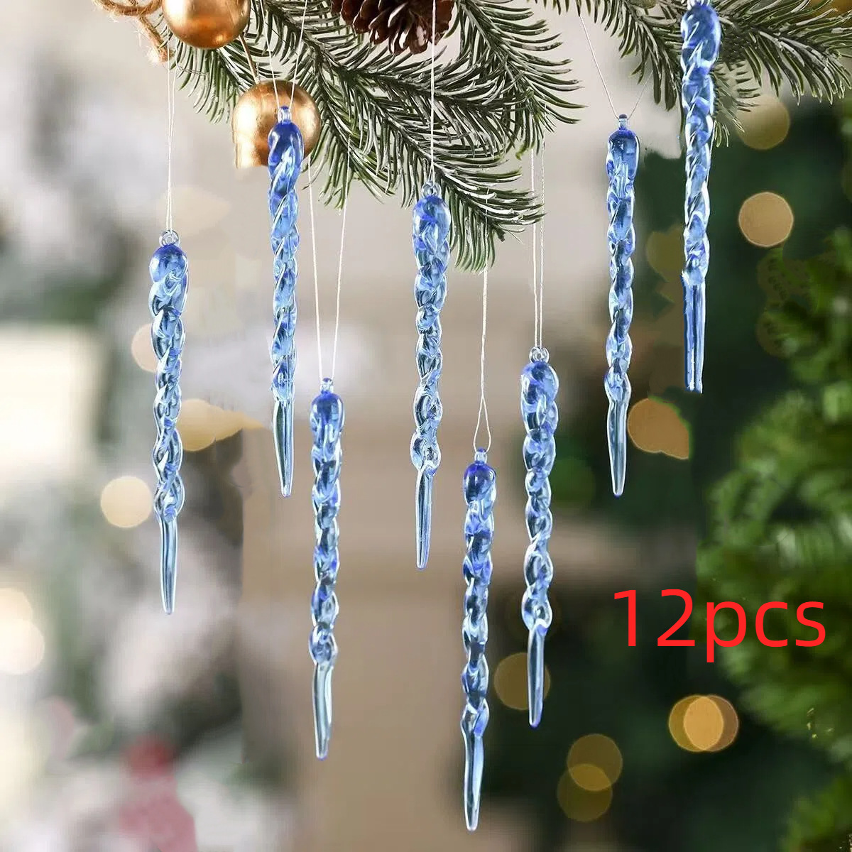 国境を越えたクリスマスの祭り用品の創造的な透明な氷のペンダントの新しいクリスマスツリーの装飾ねじ山のペンダントの木