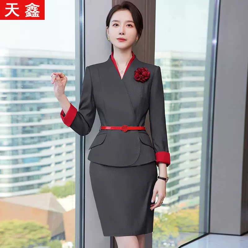 职业套装女西服酒店前台工作装整形会所美容院店长经理工作服批发