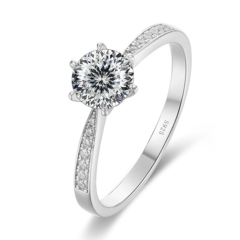 Anillo de boda multicolor, anillo de bodas sofisticado, piedra rosa de moissanita, S925 plata esterlina, fuego