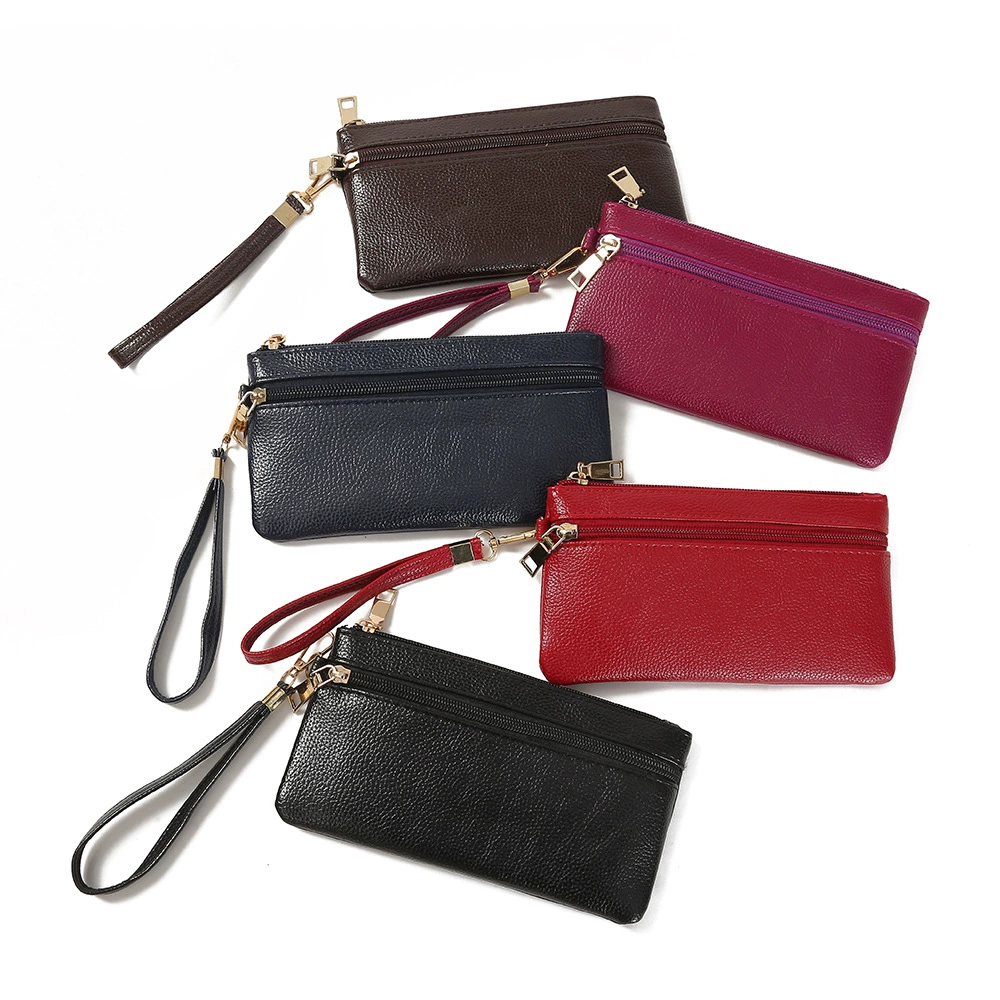 2024 новый новый кошелек для внешней торговли оптовая маленькая сумка, дикая сумка для ключей, двойная тяговая женщина клатч, производитель поставка прямо