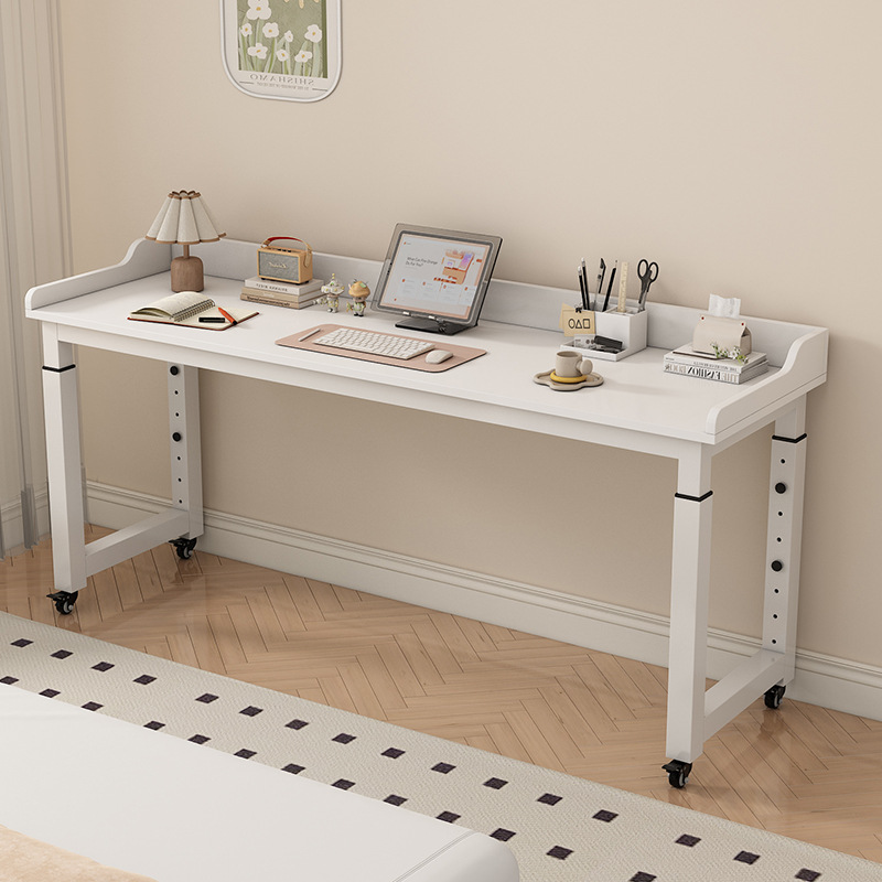 Cross-Bed Table, Movable Lifting Table Legs, Bed Computer Table, Lazy Study Desk, Solid Wood Long Table, Bedside Table
