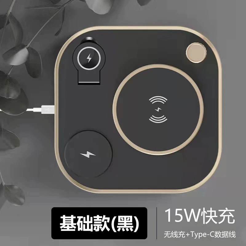 Apple, huawei, беспроводная настольная лампа с зарядкой, синхронизация с телефоном, совместимы часы, зарядное устройство, три в одном, оптом