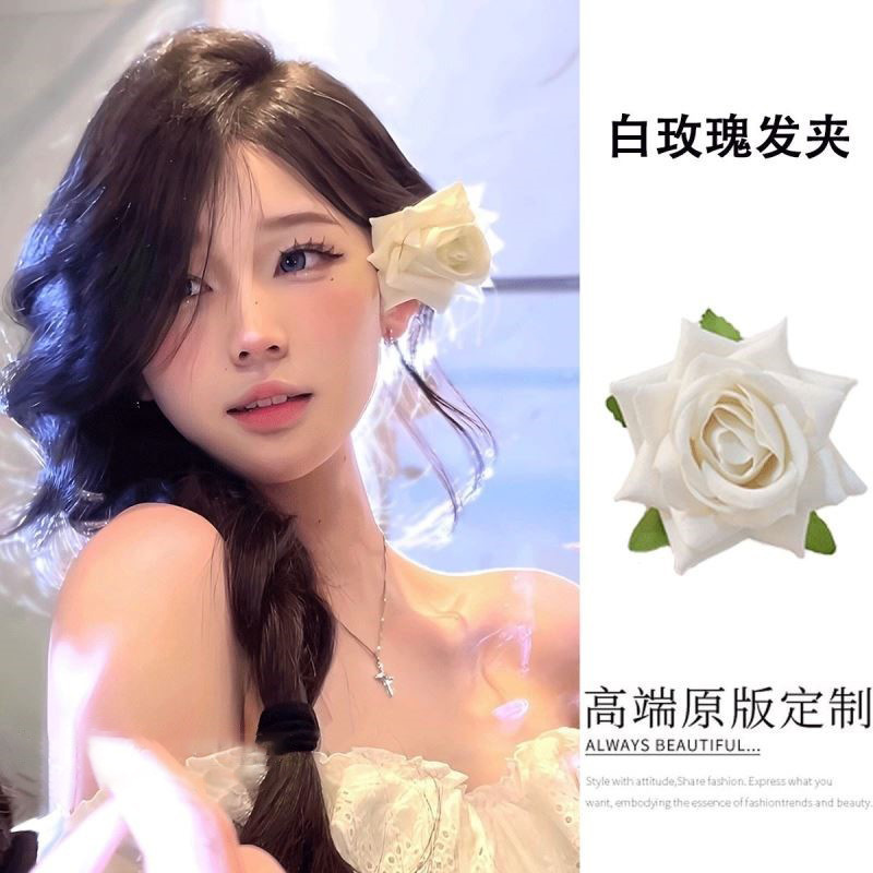 乾燥したバラはフランスの花を挟んで髪を挟みます。|undefined