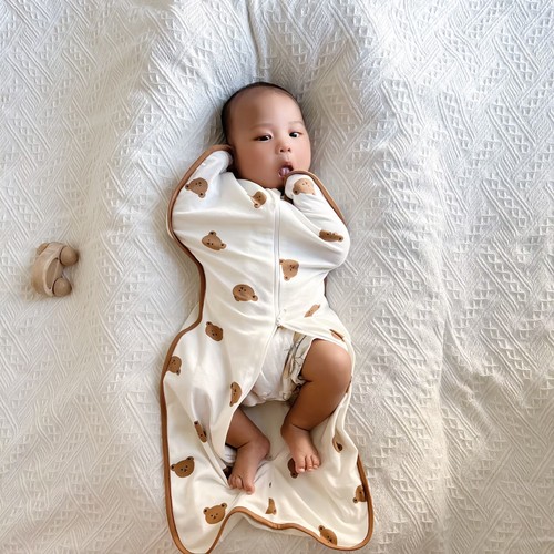 New Korean-style surrender-style baby sleeping bag, newborn anti-jump sleeping bag, baby safety pajamas