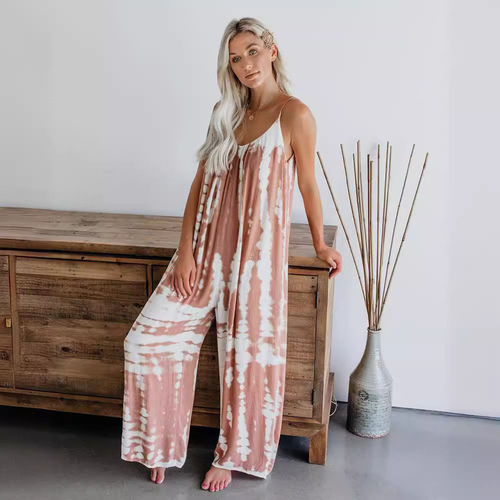 Joom Russian and Western Sexy Bandage Wide Leg Bodysuit for Women