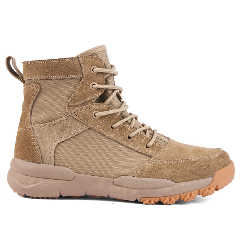 New combat training boots ultra-light breathable hiking shoes waterproof cowhide outdoor boots men wear-resistant anti-puncture desert boots_voghion.com