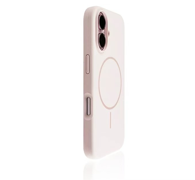 Líquido magnético fino de color sólido simple para estuche para teléfono móvil 16ProMax iphone15 Apple 14/13 agujero grande 16Pro