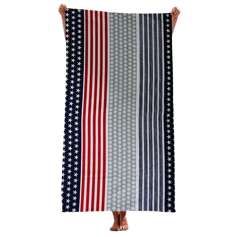 Microfibra de gran tamaño rectangular transfronteriza suministro exclusivo material al por mayor garantía Toalla de playa Toalla de baño