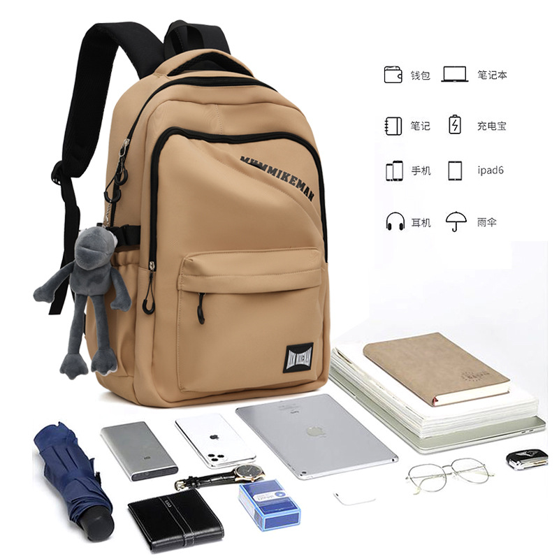 Versión coreana de la nueva mochila de estudiantes de secundaria moda moda moda mochila impresa con letras de moda mochila hombre simple mochila de computadora de cercanías mujer