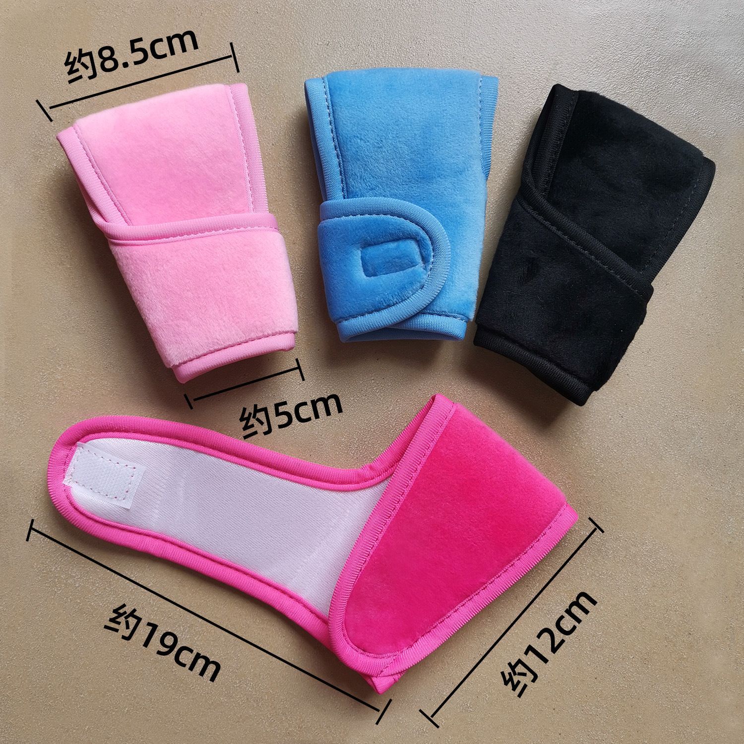 Car Gear Cover, Handbrake Cover, Roof Pull Glove Set, Soft Crystal Velvet, Universal for Cars