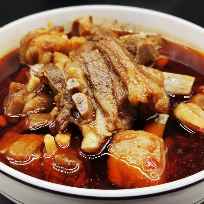 Braised lamb chops cooked with heated ready-to-eat 400g