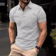 Advanced Sense New Independent Station ebay Amazon Cross-border Men's Casual Solid Color Button Short Sleeve POLO Shirt