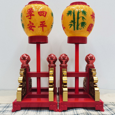 中秋節拜月娘蠟燭 中式潮汕傳統燈籠潮州竹編創意擺件迷妳蠟燭