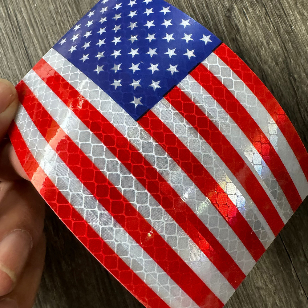 Amazonas grado de diamante fuerte reflexión bandera de los Estados Unidos auto pegatinas parachoques de motocicleta pegatinas se pueden personalizar