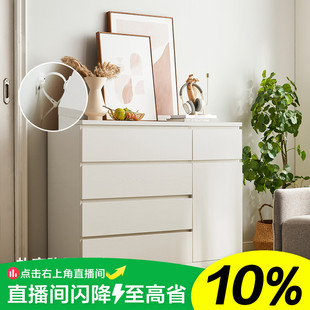 ♧ Home Simple Living Room Storage Side Cabinet Drawer Cabinet Storage Bedroom Wall Storage Cabinet Sideboard Five Drawers