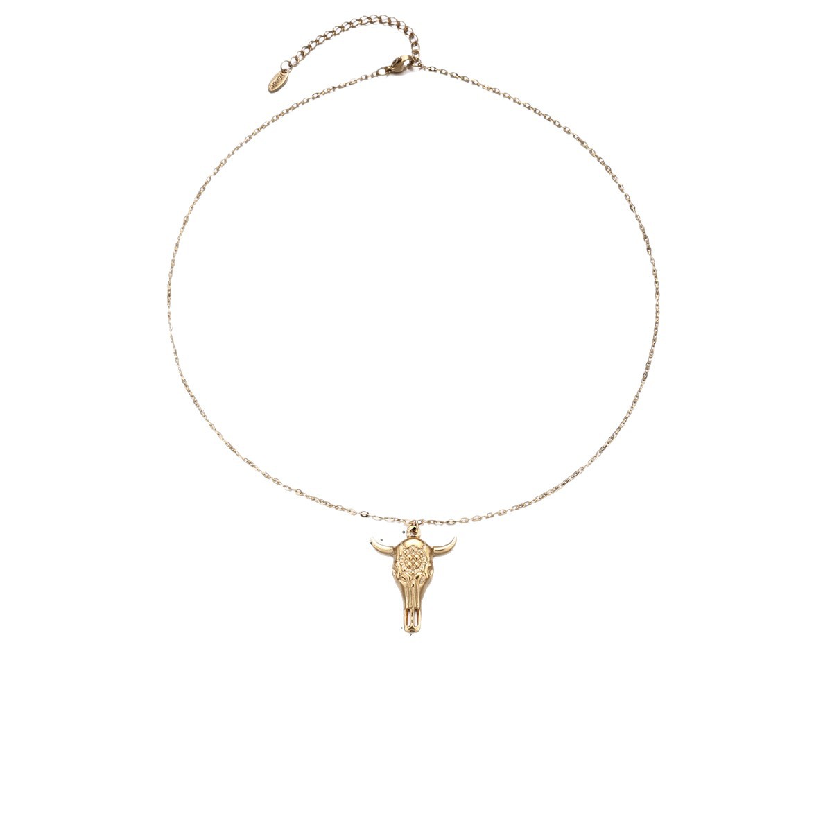 Collar de acero inoxidable para mujeres no se desvanece, colgante de toro universal, cadena de clavícula, nicho de venta transfronteriza para mujeres image 6
