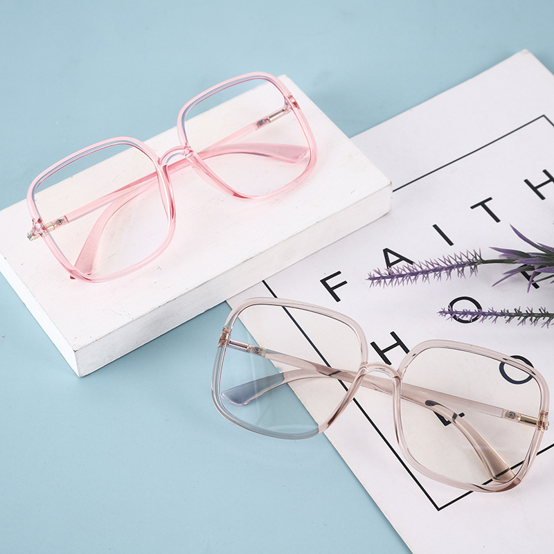 批发2021新款复古防蓝光眼镜pc框架平光镜时尚眼镜框可配镜镜架