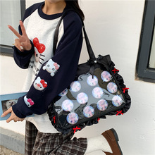 日系少女二次元花边蝴蝶结痛包女大容量手提斜挎包漫展丝带单肩包