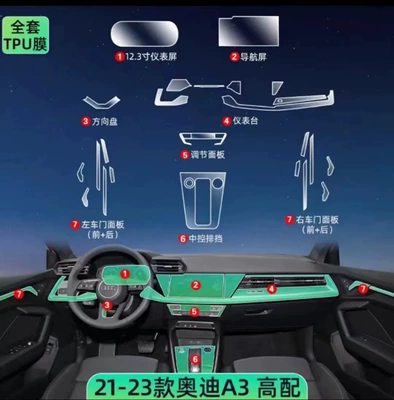 Car interior film | Shift Navigation Screen Instrument Panel - 21-25-models-full-set-of-interior-films-high-configuration