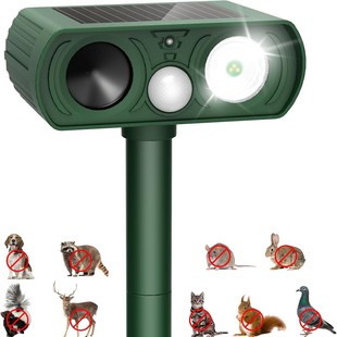Outdoor Solar Ultrasonic Animal Repeller, Rat Repeller, Bird Repeller, Dog Repeller, Rabbit Repeller, Deer Repeller Cross-Border