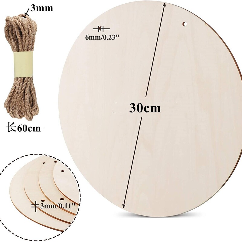 30cm double hole round doorplate DIY wooden unpolished Christmas decoration crafts painting art supplies 30cm double hole round doorplate DIY wooden unpolished Christmas decoration crafts painting art supplies