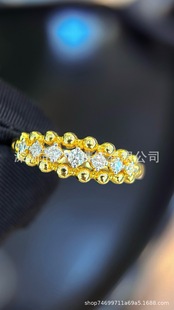 18K Gold Natural Premium High Jewelry Gem Inlaid Diamond Ring Agent One Click Dropshipping