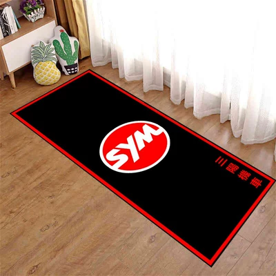Diatomaceous Earth Mat, Water-Absorbent, Dirt-Resistant, Avtomobil döşəmə paspasları - motorcycle-red-and-black-sym-40x120cm-upgraded-diatom-mud