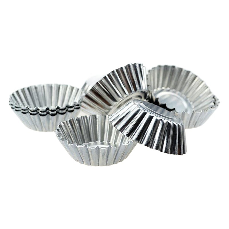 Egg tart mold aluminum round Portuguese tart mold egg tart lamp baking tray with cake mold baking mold wholesale