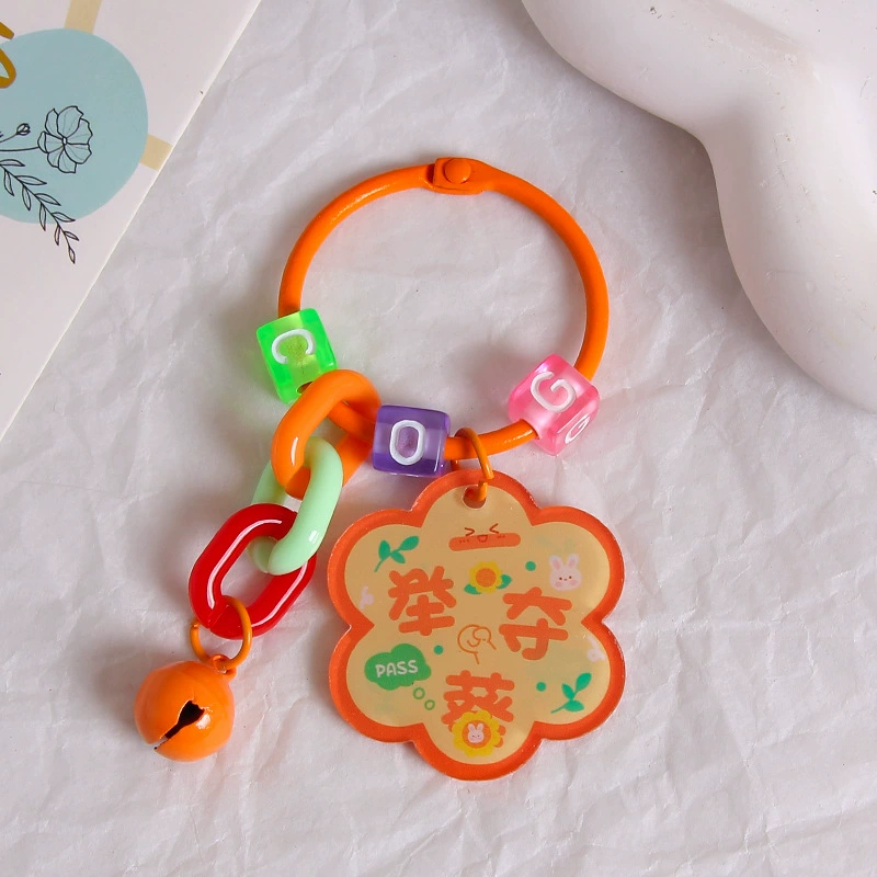 Brand creative acrylic protective amulet, keychain, transparent pendant, bag decoration, decorations