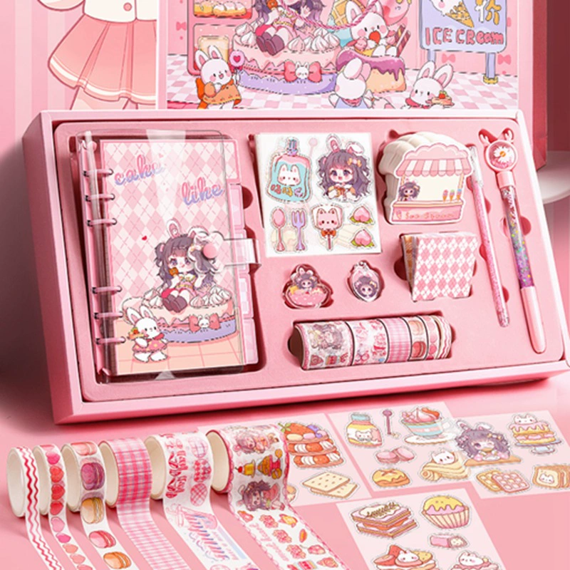 Творческий чистый красный ручной книжный костюм Подарочная коробка для девочек милый изысканный пользовательский канцелярский материал для ручного счета подарочная сумка