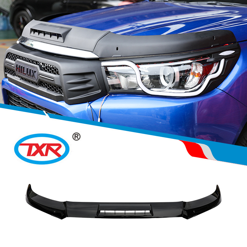 Txinrui Aplicable a ToyotaHilux con tobera, protección de bloque de grava negra mate, accesorios de decoración todoterreno para camionetas