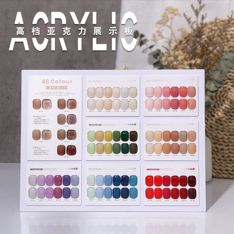Nail art display board color card nail color plate work photo frame acrylic printing plate Net red model high-grade finished product display