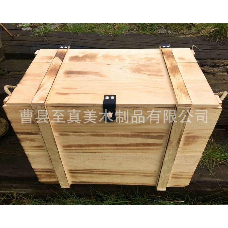 Деревянная коробка для хранения, ретро-многофункциональная коробка для хранения с ручкой из пеньковой веревки и крышкой, деревянная коробка для хранения, деревянная коробка для хранения