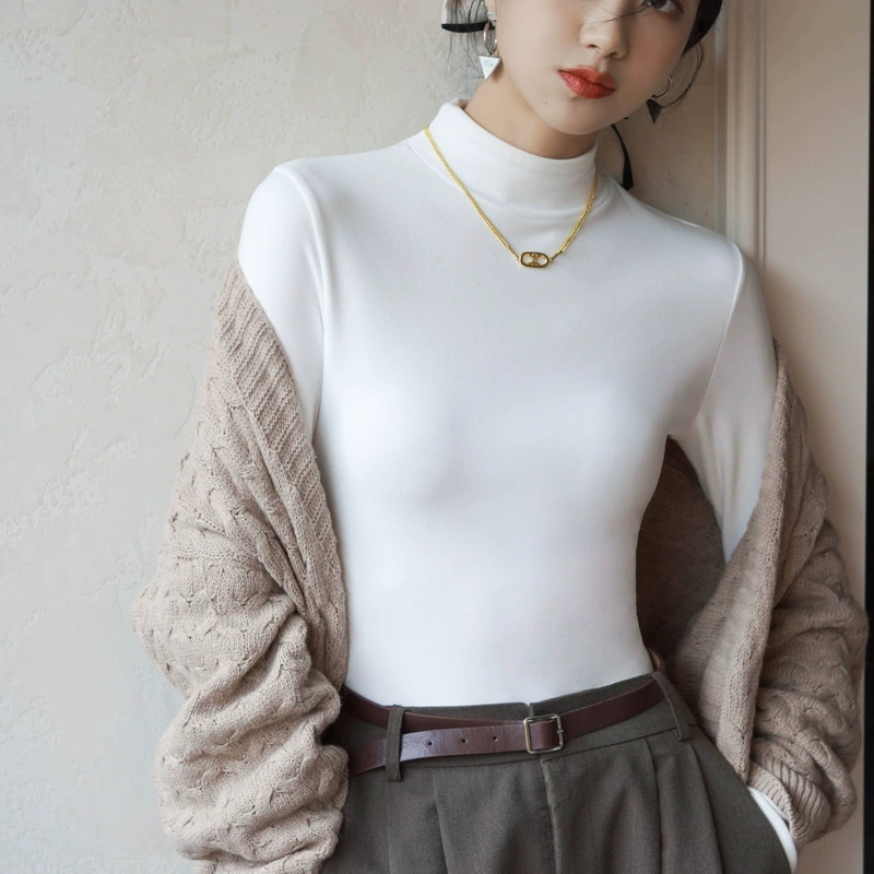 Вельветовый водолазка с длинным рукавом, slim-fit, комфортная теплая эластичность, размеры S–3XL