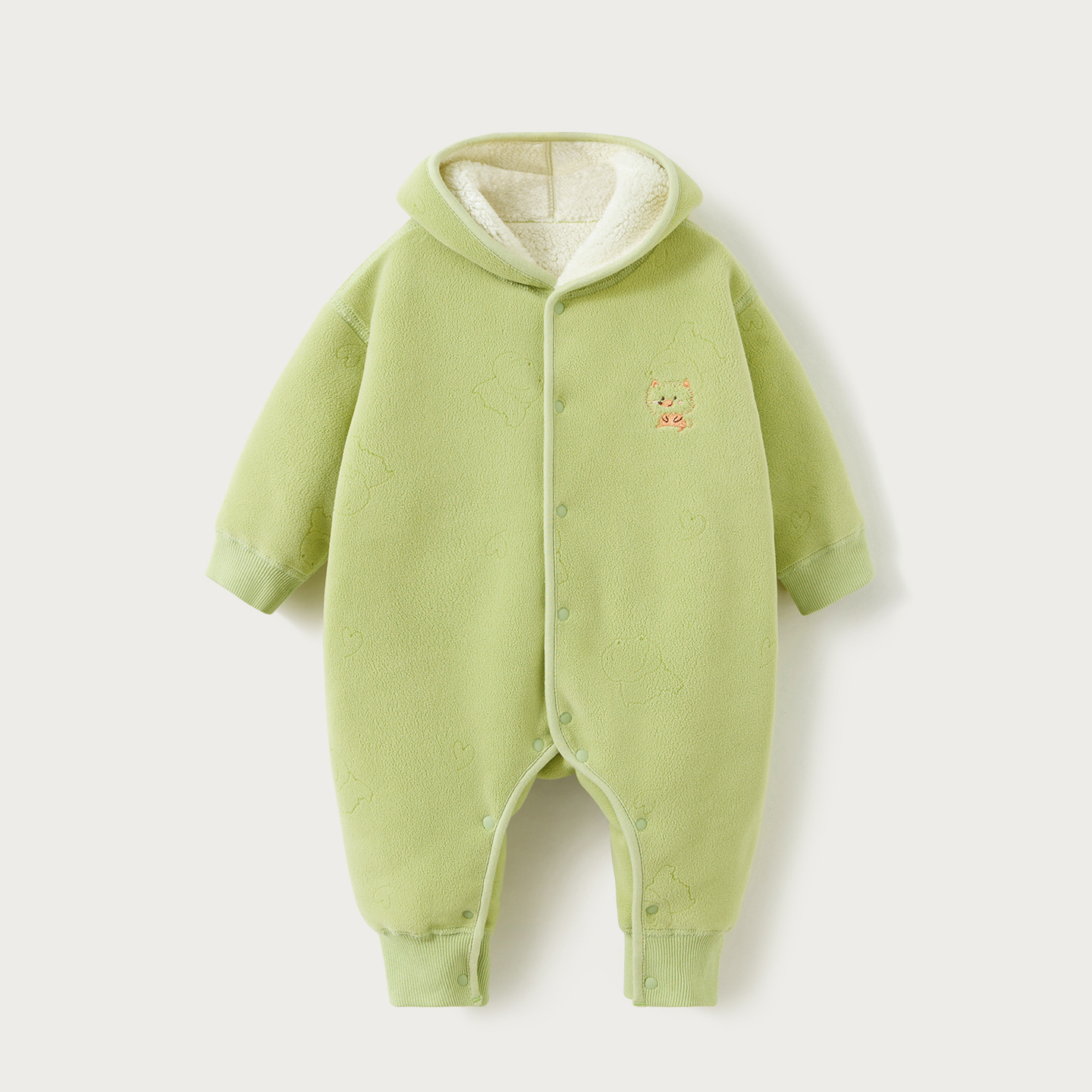 Unijunto de bebé otoño y invierno para niños y niñas con terciopelo caliente para salir con ropa de invierno recién nacido. image 7