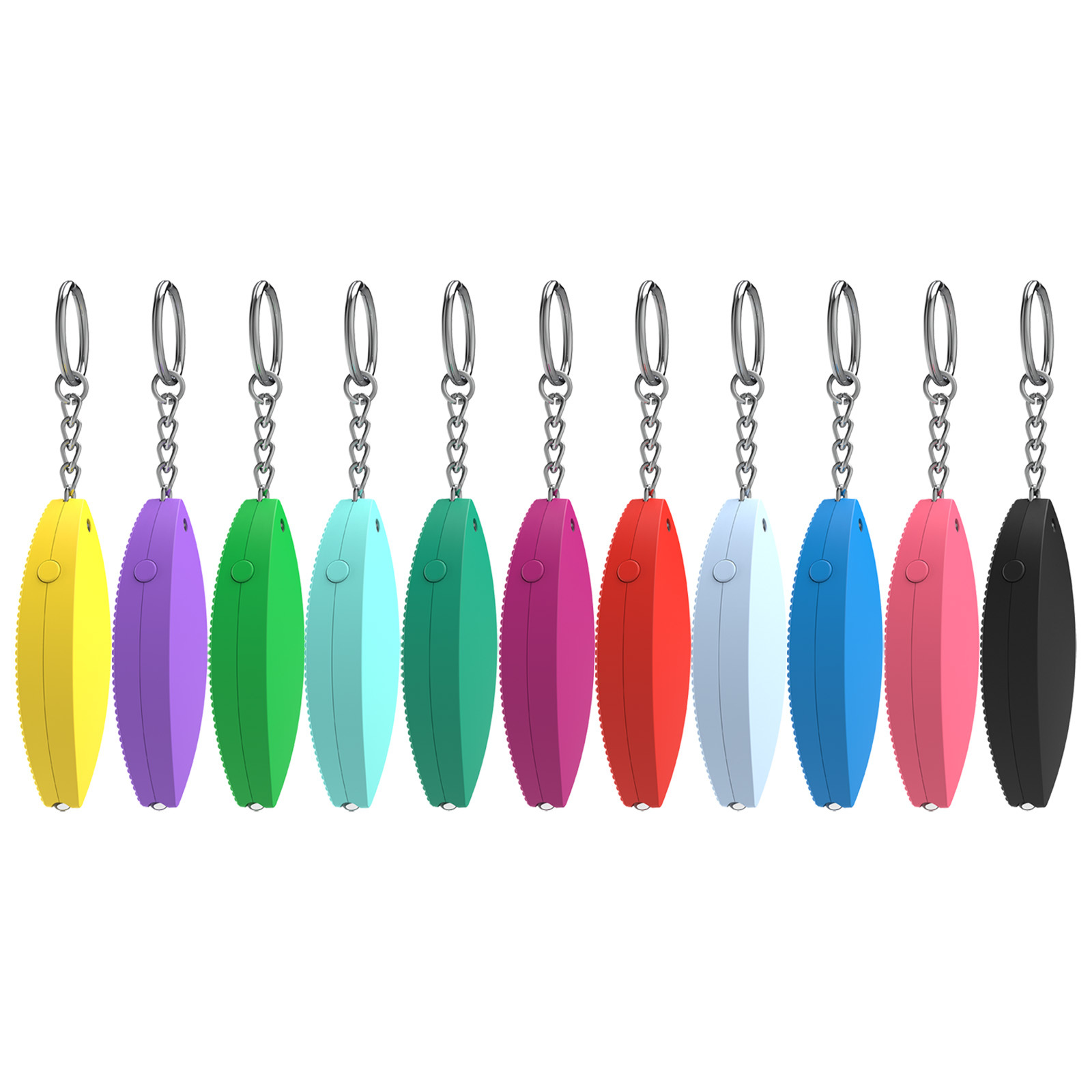 Llavero Alarma Personal Tipo Hoja MP-A04 con Luz LED para Mujeres