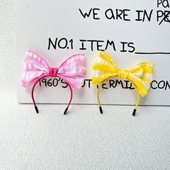 ラブブは手作りのかわいいフレッシュな格子柄の布製リボン型のヘアバンド、ヘアアクセサリー、人形に適しています。