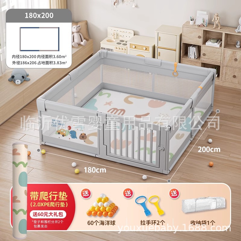 valla de protección para bebés que se arrastran en el suelo valla para bebés indoor casero barras de juegos para niños Chocolate Bear