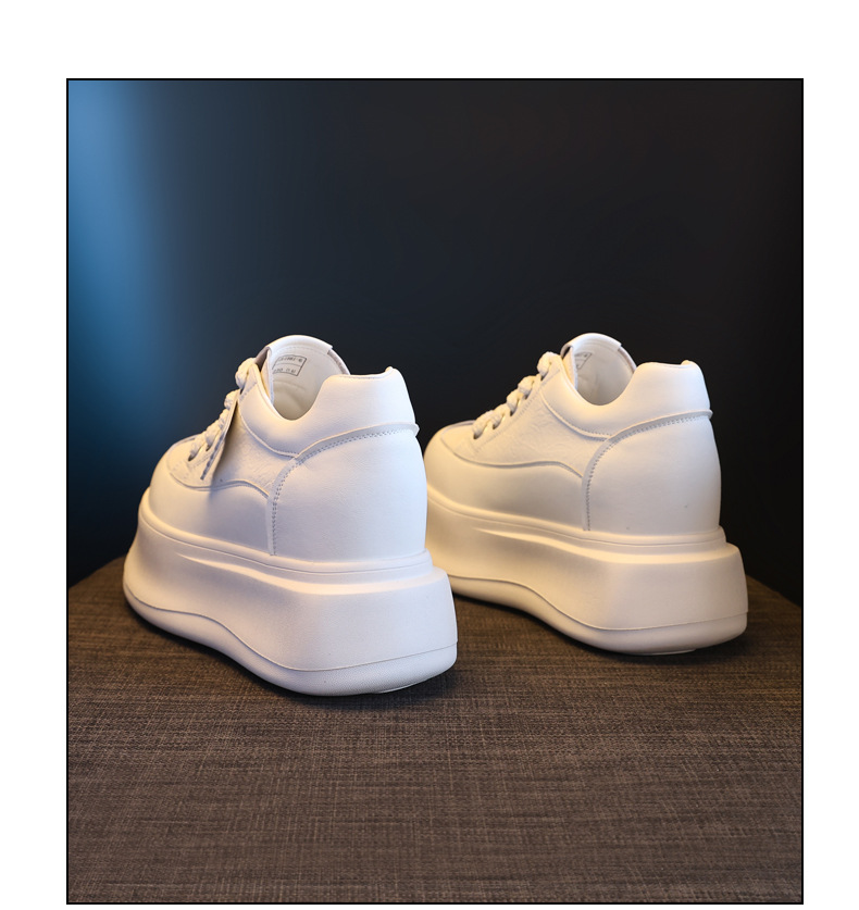Giày sneaker nữ đế dày tăng chiều cao siêu nhẹ phong cách thể thao — màu trắng chi tiết 14