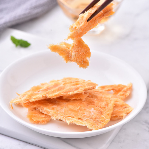 Dried Fish Fillets, Cod Round Slices 500g Bagged Roasted Pregnant Snack Packaging Leisure