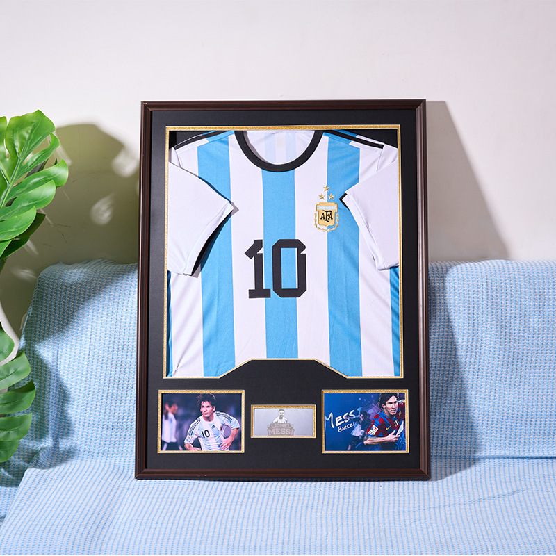 Star Jersey Commemorative Framed Picture Frame Basket Football Jersey Table Tennis Star Commemorative Display Frame Signature Collection Photo Frame