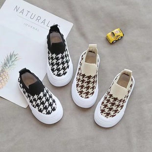2022 Early Autumn New Children's Wholesale Slip-On Trendy Easiest for Match Breathable Fly Knitted Korean Version for Children One Piece Dropshipping