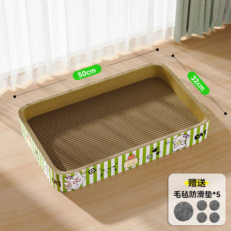 Juguete para gatos Papel corrugado Garra de gato resistente a la captura Tarra de agarre de gato en garra de pulido de gato Placa de agarre de gato cuadrada encriptada Nido para gatos Productos para mascotas