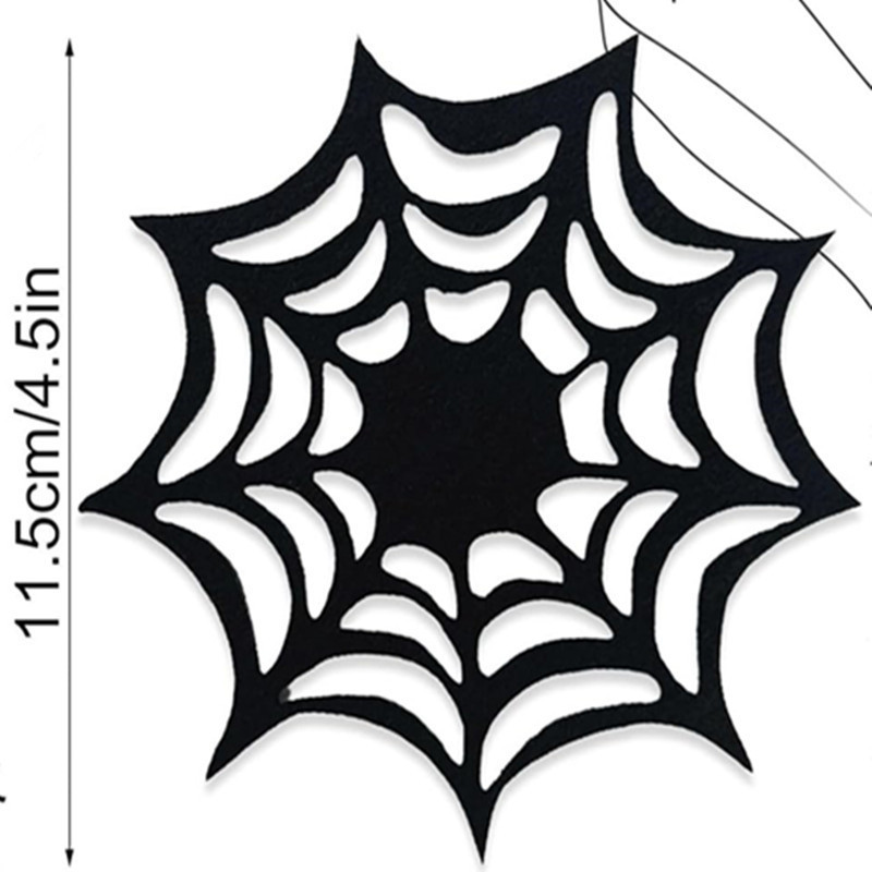 フェルトコウモリ食事マットハロウィーンテーブルマットブラックコウモリ滑り止め耐熱食器マットパーティーテーブルデコレーション用品|undefined