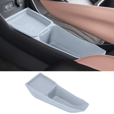 Car storage bag/box Storage Box Armrest Box Double - seagull-upgraded-double-layer-storage-box-light-blue-environmentally-friendly-silicone-no-specifications