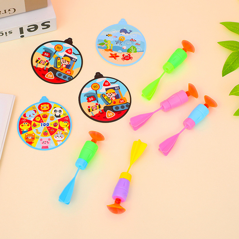 Placa de dardos de dibujos animados, ventosa de juguete pequeña, puesto de dardos de aguja voladora, regalo, juguetes para niños, tablero colgante, juguetes a juego