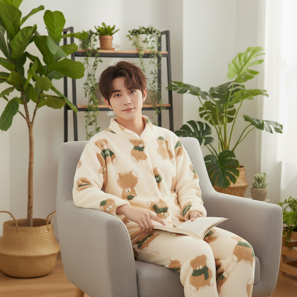 [stand collar] little white bear