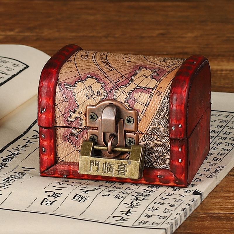 Retro Wooden Storage Box Jewelry Storage Wooden Box Home Decoration Ornaments Photography Props Wooden Box Nostalgic Storage